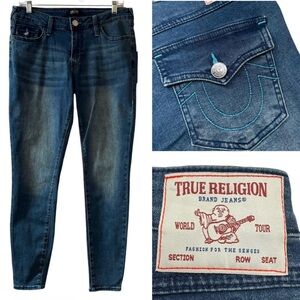 True Religion Women's Dark Blue Skinny Jeans